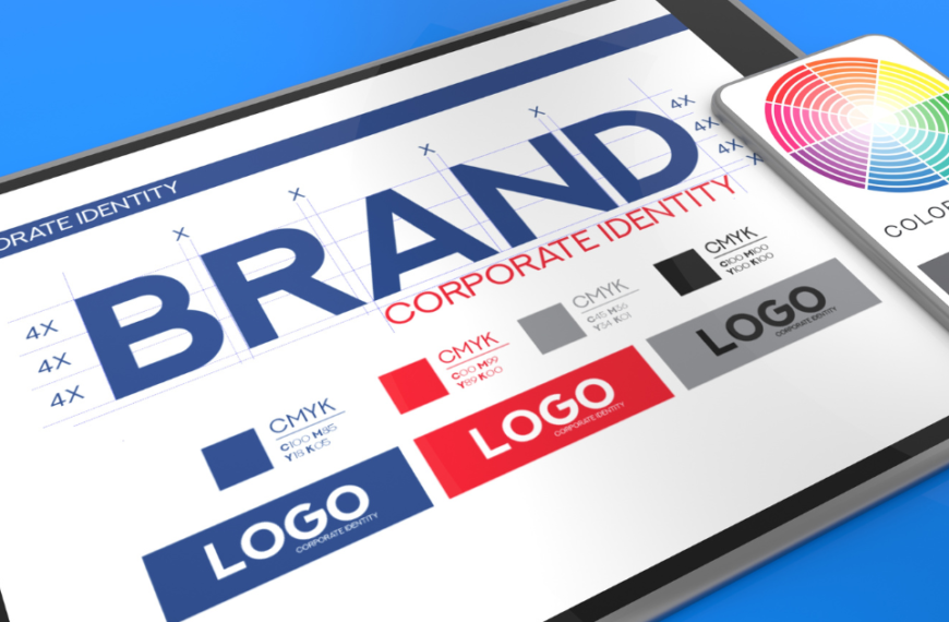 Creative representation of brand style through typography, colors, and design elements