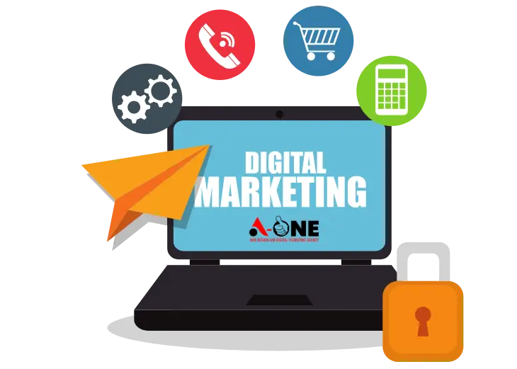 Digital marketing agency in Al Ain providing SEO, Google Ads, and social media marketing services for business growth - A-One web design