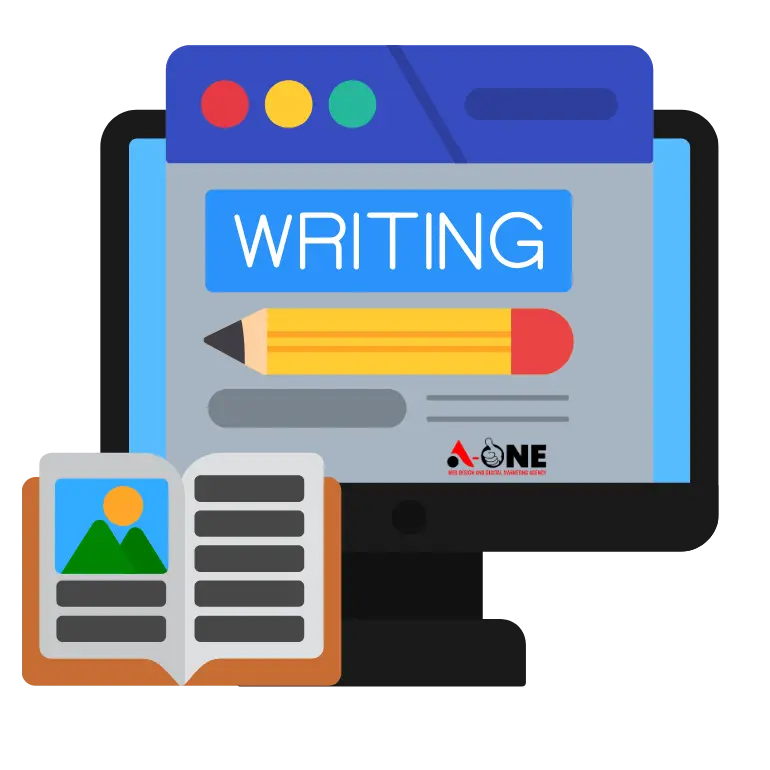 Content writing agency in Al Ain offering SEO content, blog writing, website content, and copywriting services for business growth - A-One web design