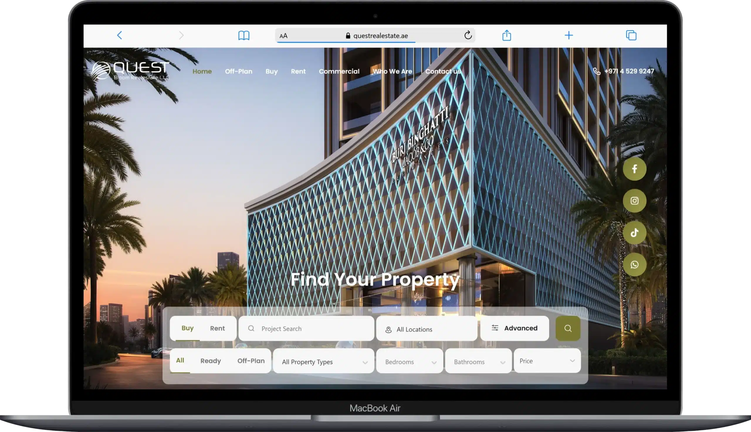 questrealestateae - A-One web design