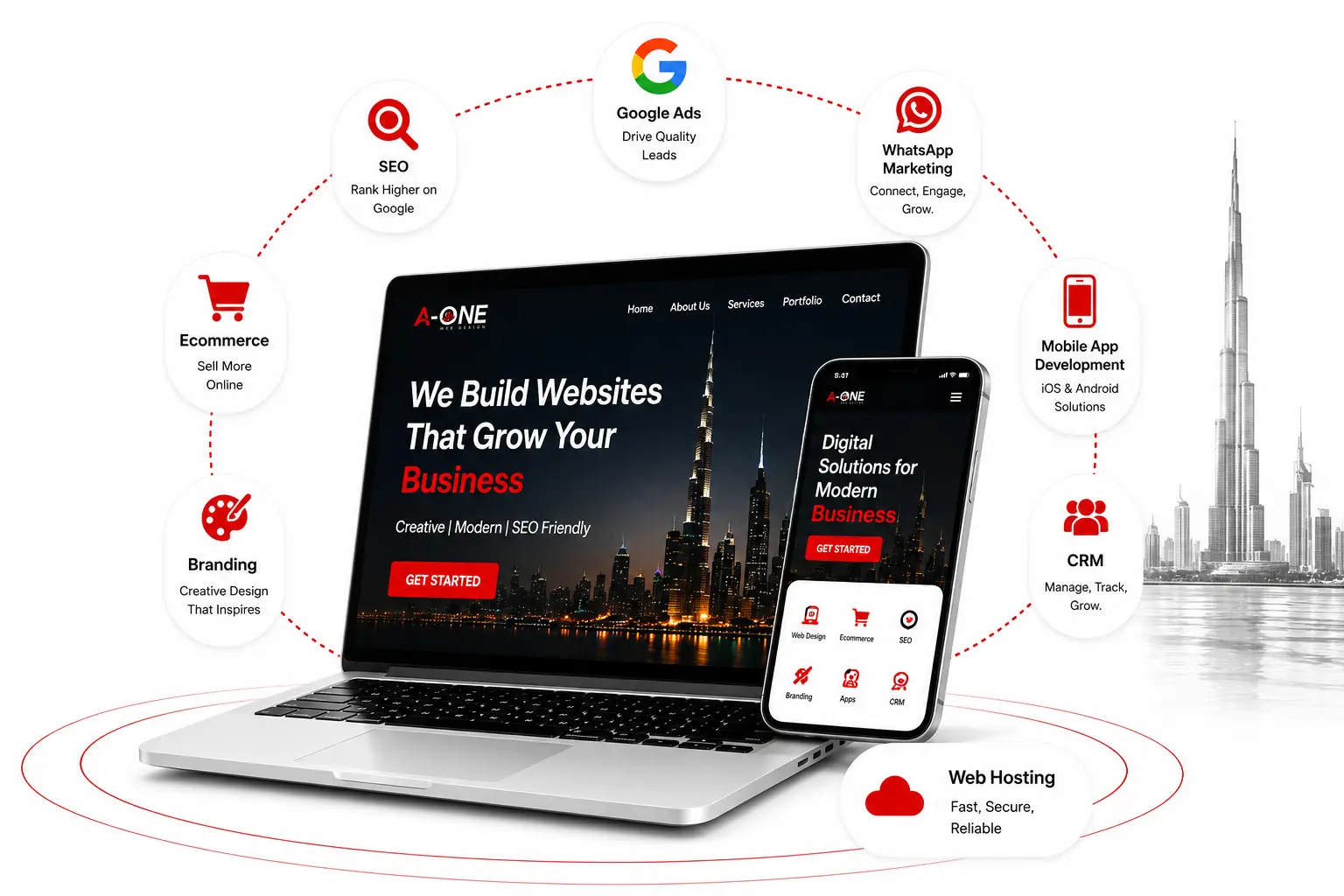 Award-Winning Web Design Company in Dubai UAE | A-One Web Design
