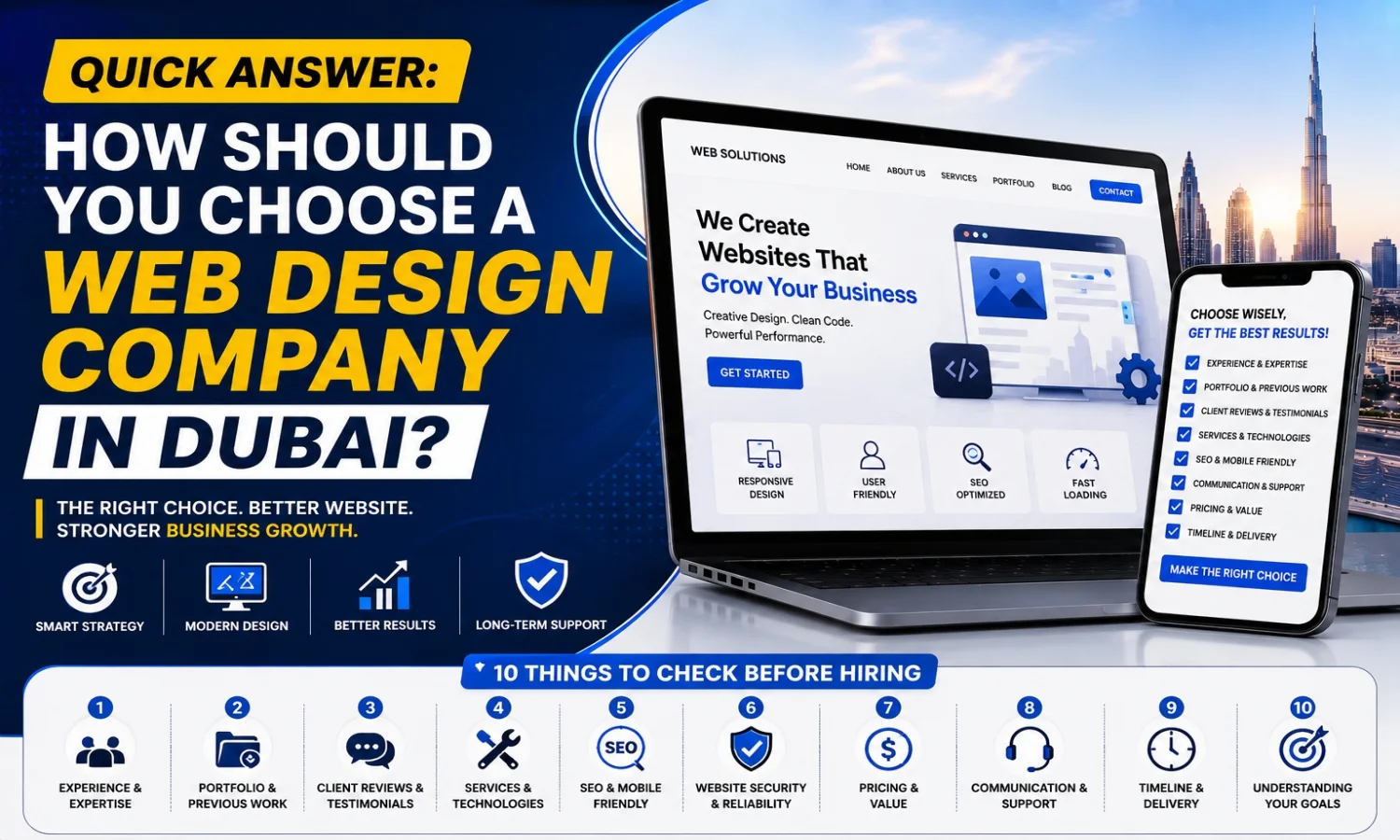 Professional website design and development for a Dubai business